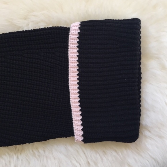 Topshop Contrast Back Chunky Black & Pink Sweater - Picture 6 of 7